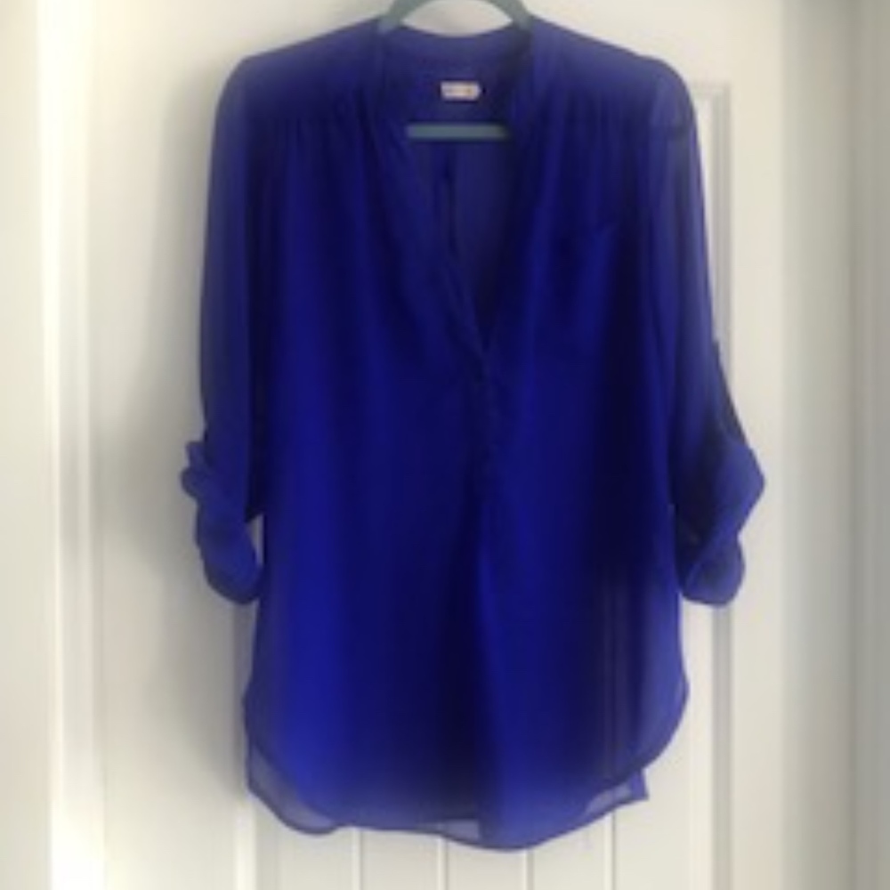 Rolled Sleeve Blouse